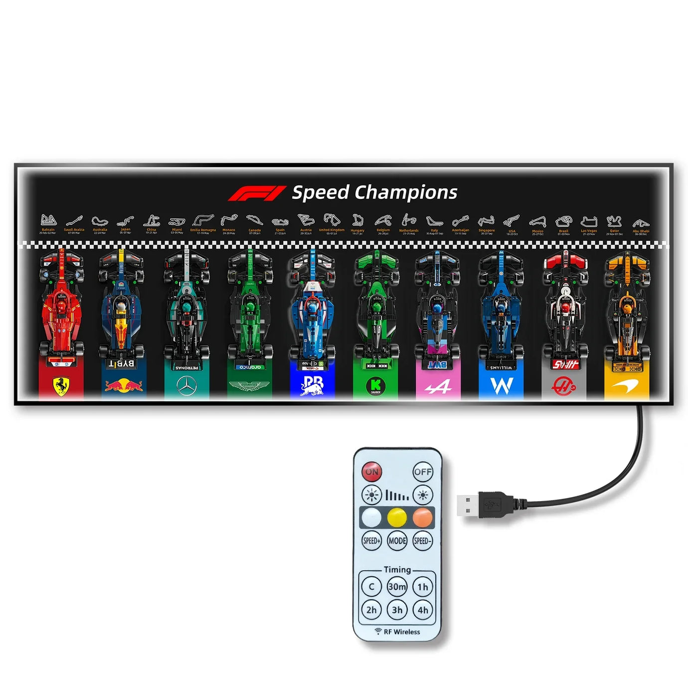 Display wall frame for Speed Champion F1 series Full Collection /horizontal line display
