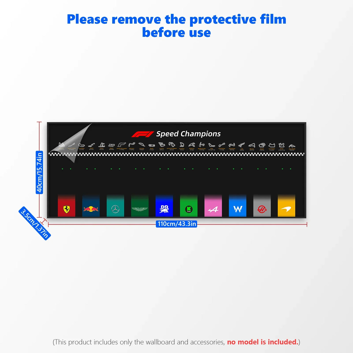 Display wall frame for Speed Champion F1 series Full Collection /horizontal line display