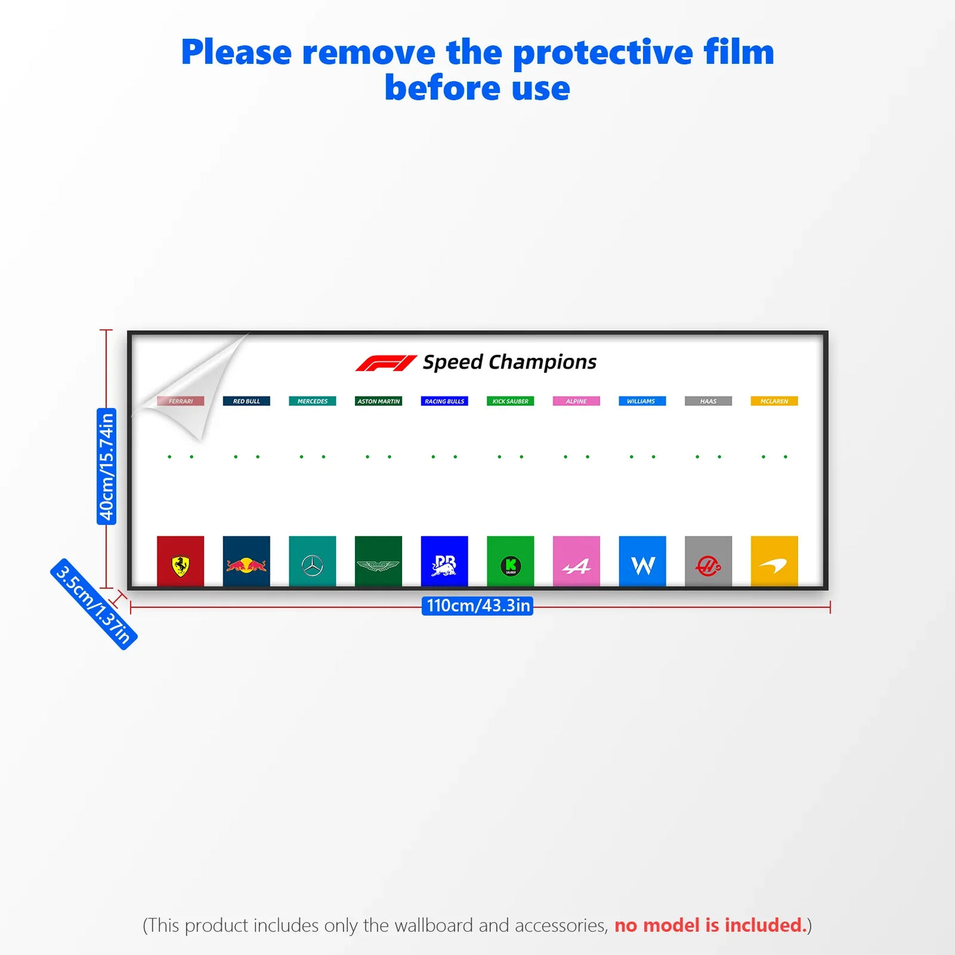 Display wall frame for Speed Champion F1 series Full Collection /horizontal line display