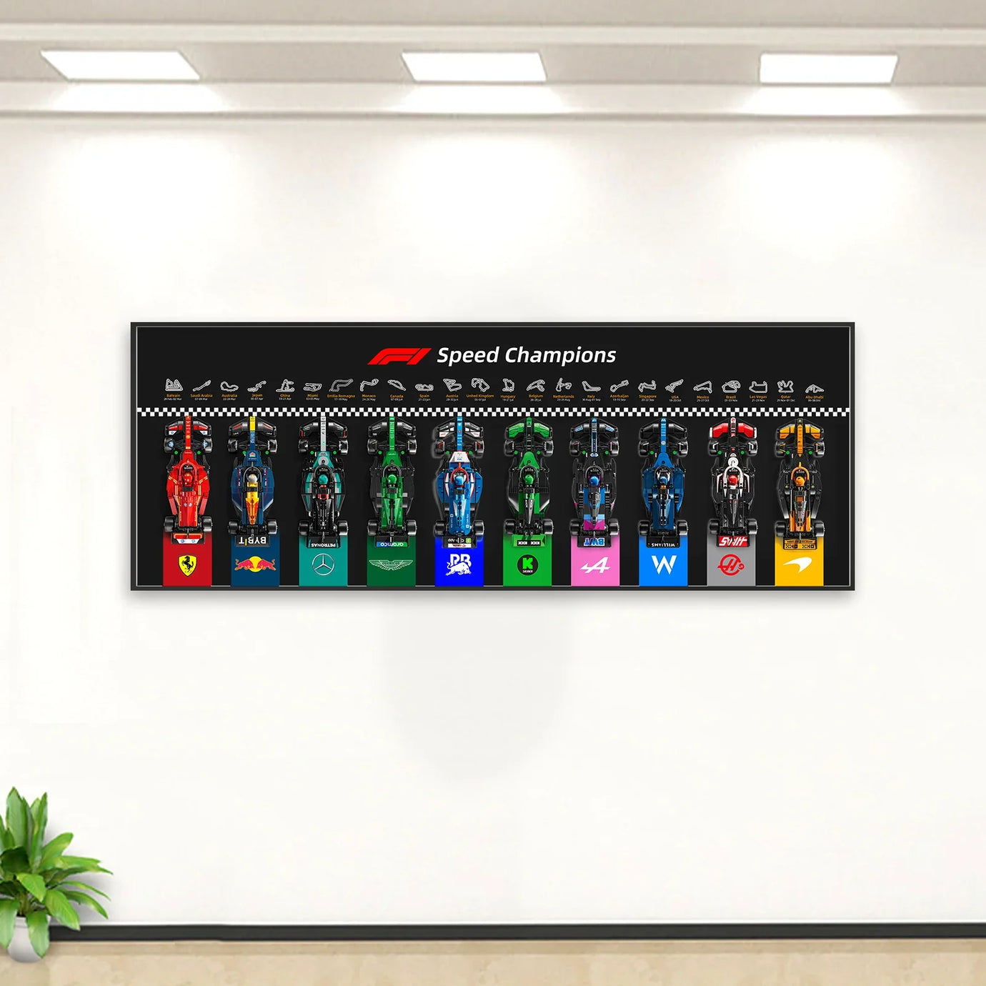 Display wall frame for Speed Champion F1 series Full Collection /horizontal line display