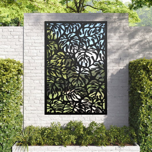 Botanic outdoor decorative mirrored panel