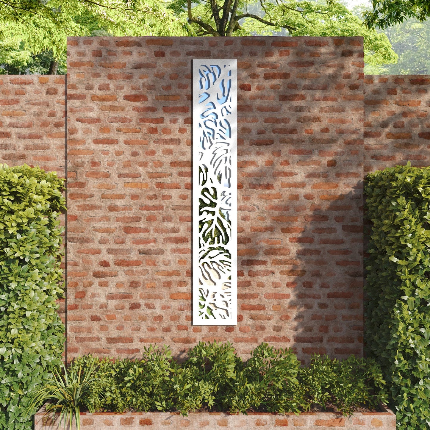 Botanic outdoor decorative mirrored panel