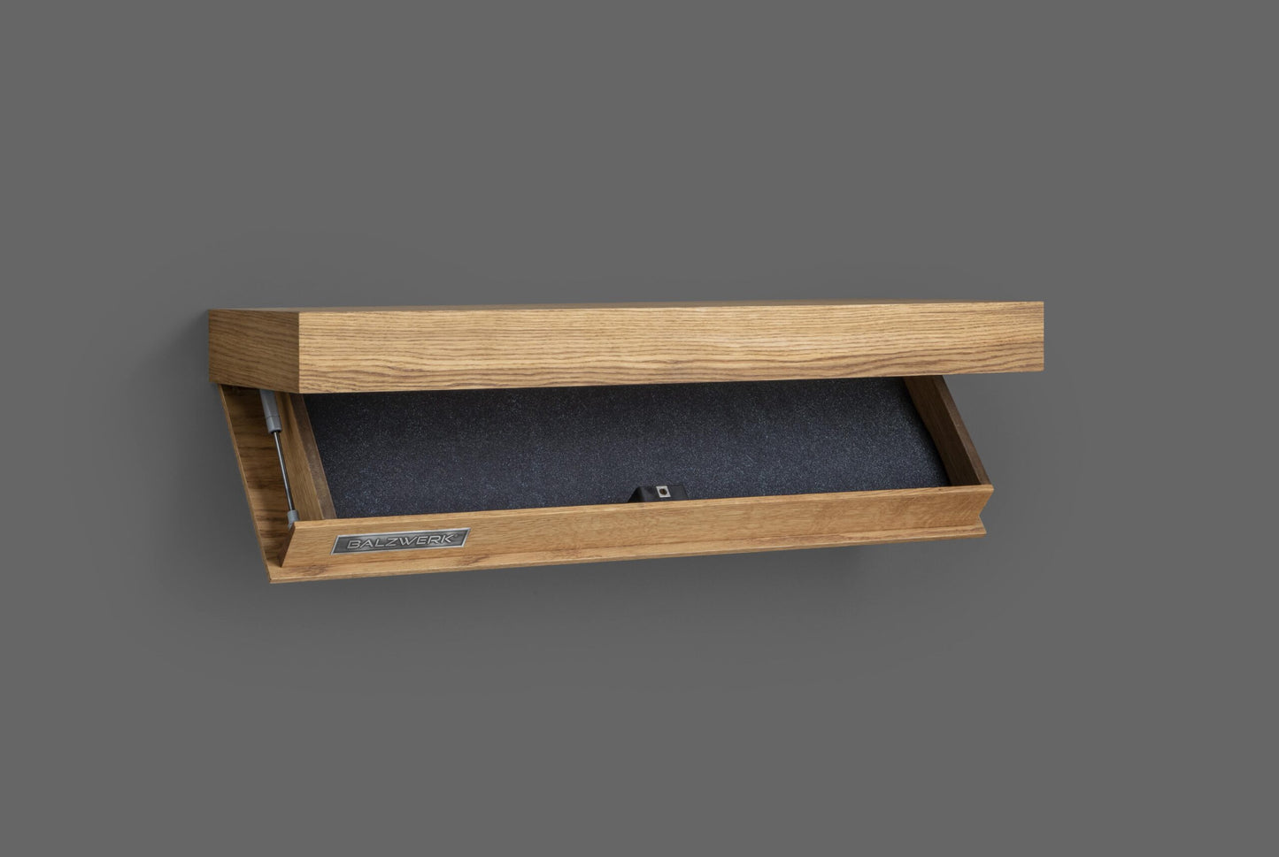 Flap Woodwork Wall shelf with secret compartment